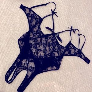 Black Lace Lingerie Bodysuit